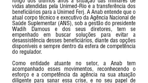 ANAB SOBRE UNIMED-RIO